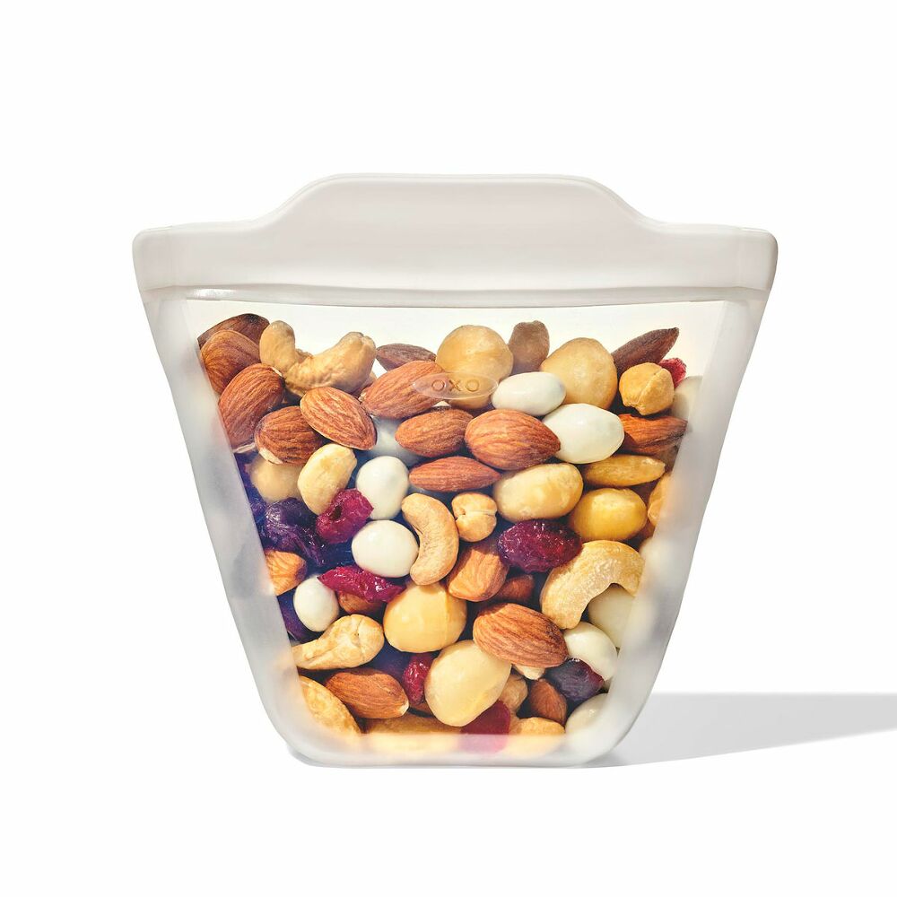Silicone Reusable Bag - Stand-Up Cup (8 oz) - Oat H4