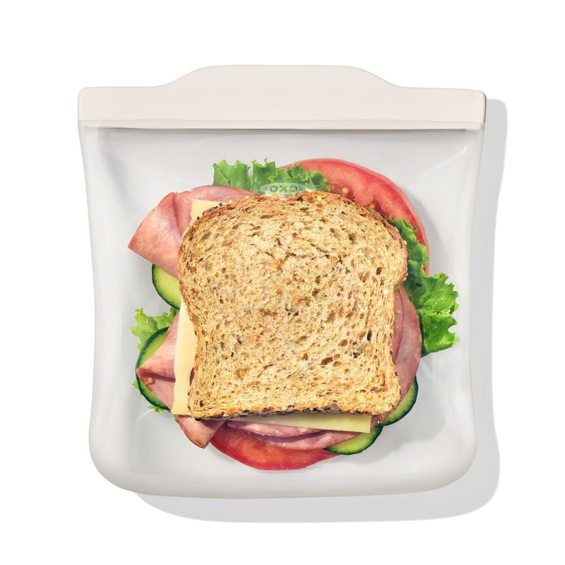 Silicone Reusable Bag - Sandwich Bag (28 oz) - Oat I3