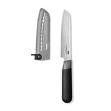 5 in Serrated Utility Knife with Locking Sheath A1