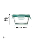 Smart Seal 8-Piece1 Cup Glass Round Container Set H6