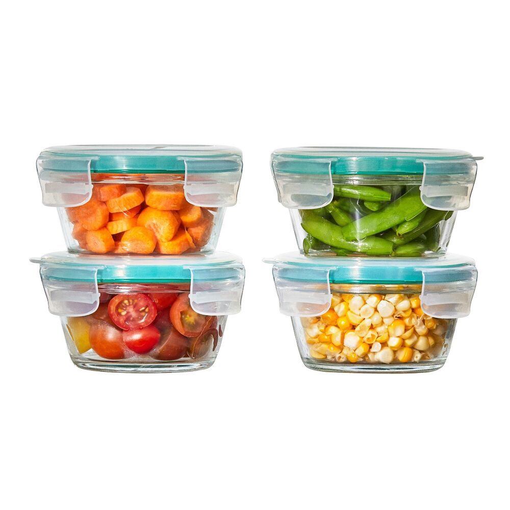 Smart Seal 8-Piece1 Cup Glass Round Container Set Z5