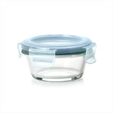 Smart Seal 1-Cup Glass Round Container - Arctic Blue N8