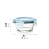 Smart Seal 1-Cup Glass Round Container - Arctic Blue N8
