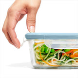 Smart Seal 8-Cup Glass Rectangle Container - Arctic Blue K7