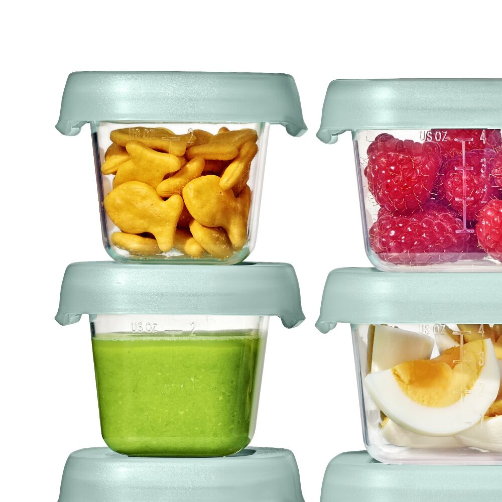12-Piece Baby Blocks Food Storage Container Set - Opal U6