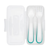 On-the-Go Plastic Fork and Spoon Set with Travel Case C5