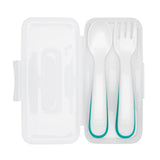 On-the-Go Plastic Fork and Spoon Set with Travel Case C5