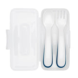 On-the-Go Plastic Fork and Spoon Set with Travel Case F9