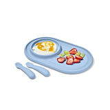 Textured Suction Plate & Spoons Set – 3-Piece I7