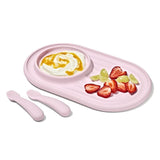 Textured Suction Plate & Spoons Set – 3-Piece I7