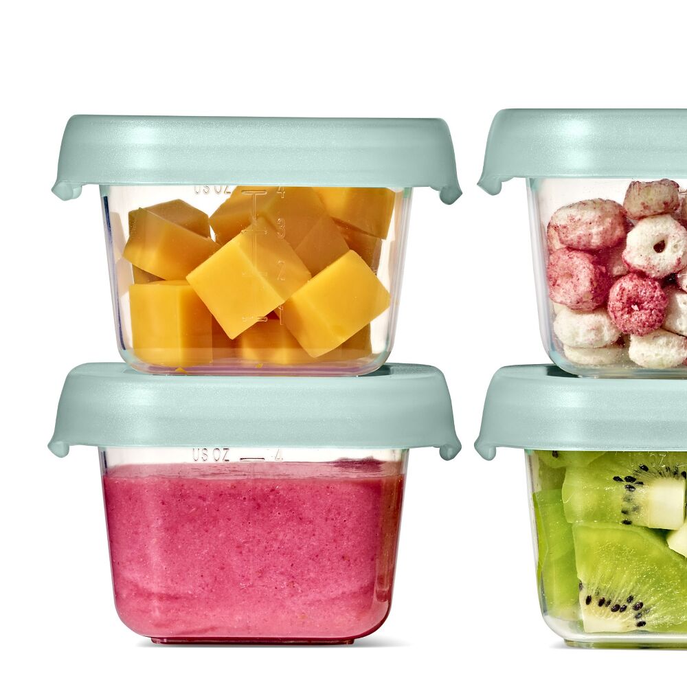 Baby Blocks Food Storage Containers (4 oz) - Opal D6