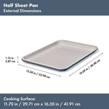 Non-Stick Pro Ceramic Coated Metal Bakeware Half Sheet Pan I8